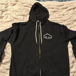 The Vig “Fillmore House” Large Black zip up Hoodie - Chef Restaurant Server Bar